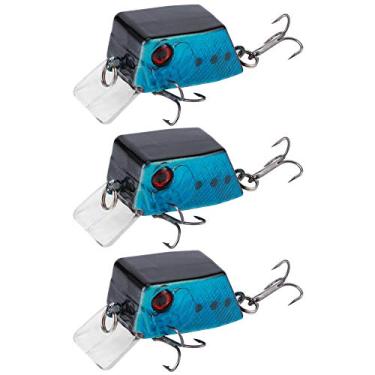 Imagem de Isca de pesca quadrada projetada de cor brilhante realista, isca de pesca artificial, para entusiastas da pesca Pesca no gelo Loja de equipamentos de pesca Pesca selvagem(3 #)