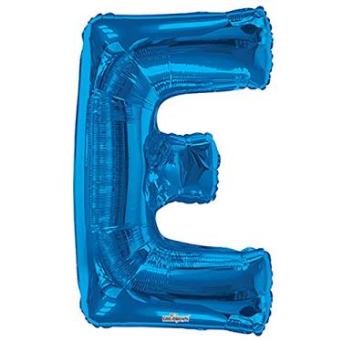 Imagem de Balão Metalizado Supershape Letra E Azul Pack Regina Azul