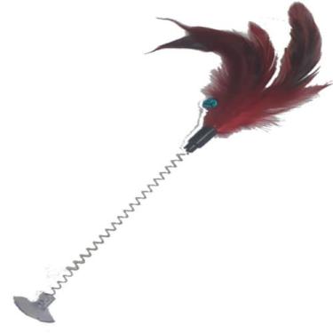 Imagem de Varinha Pena Gato Brinquedo com Ventosa e Guizo Sortido