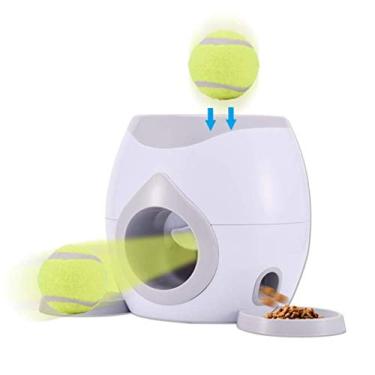 Imagem de BTSRPU Lançador automático de bola para cães, jogo de arremesso de bola para animais de estimação, brinquedo para pegar cães, jogo de arremesso de bola para animais de estimação, bola interativa para cães de pequeno e médio porte