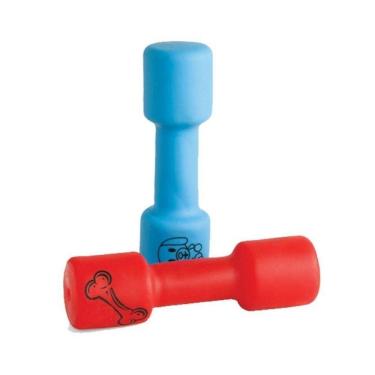 Imagem de Haltere De Borracha Brinquedo Para Pet 17 Cm - 03 Peças