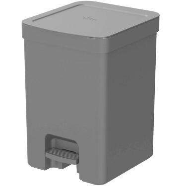 Imagem de Lixeira de Pedal OU Cesto de Lixo para Cozinha Escritório Linha Trium 12 Litros Preta