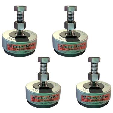 Imagem de Vibra-Stop MINI Antivibratório 500 KG / 2000 KG Rosca 1/2 POL MINI12 Kit 4 Peças VIBRA-STOP