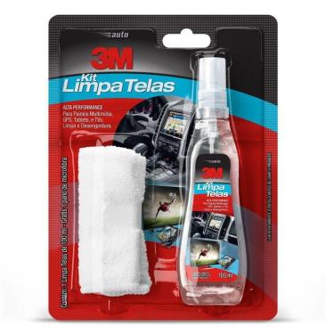 Imagem de Limpador Alta Performance Kit Limpa Telas 100Ml Flanela 3M