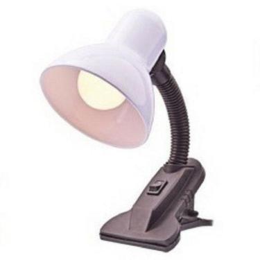 Imagem de Luminária Mesa Escritório Garra Bivolt Leitura E27 Branco