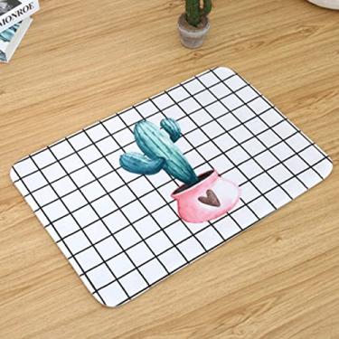 Imagem de Tapetes de banheiro, tapete de banho de espuma de memória de veludo, tapetes de banho antiderrapantes, lavagem à máquina, seca rapidamente, tapetes de banho de pelúcia ultra macios para banheiro, 50,8 x 76,2 cm