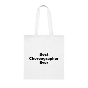 Imagem de Bolsa tote coreógrafo, melhor bolsa coreógrafo, presente para coreógrafo, presente para coreógrafo, presente para coreógrafo, bolsa de ombro coreógrafo, bolsas reutilizáveis coreógrafo, ideia de de Natal, Branco