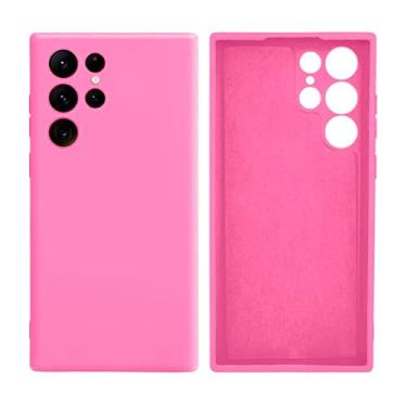 Imagem de Capa Capinha Aveludada Premium Compatível Com Samsung S22 Ultra (Rosa)