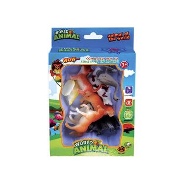 Imagem de Kit Animais Fazenda Mundo Animal Pica Pau Brinquedos