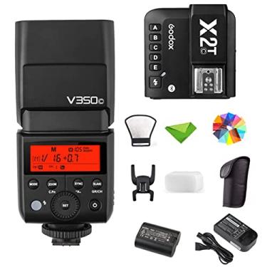 Imagem de Godox V350C Flash para Canon com Godox X2T-C Trigger 1/8000s HSS 2.4G GN36 2000mAh TTL Câmera Speedlight para Canon 6D 80D 77D 70D 60D 50D 40D 30D 750D/760D etc (V350-C)