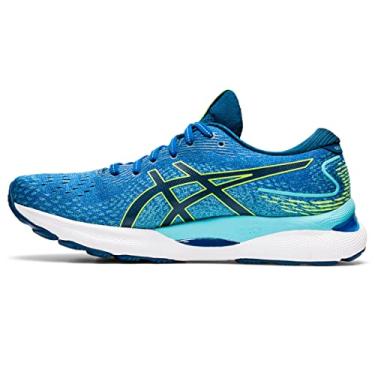  ASICS Women's Gel-Nimbus 24 Running Shoes, 5, SAGE/Clear Blue