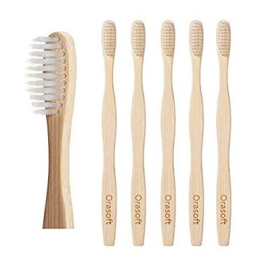 Imagem de Escova de dentes extra macia Orasoft para dentes e gengivas sensíveis, pacote com 5 | Escovas de dentes de cerdas macias | Escova de dentes extra macia para adultos | Escova de dentes extra macia para recessão de gengivas | Escova de dentes esvoaçante