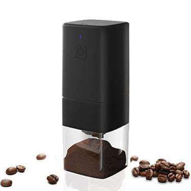 Imagem de IRUIHOO Moedor de café elétrico,automático portátil moedor de grãos de cafe, ajustável configuração multi moagem,para espresso gotejamento despeje sobre prensa francesa, USB recarregável Preto