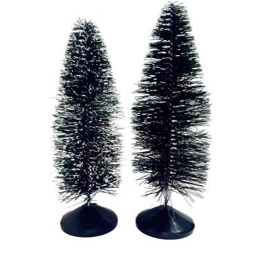 Imagem de Kit Com 2 Mini Árvore De Natal Nevada E Verde 25Cm