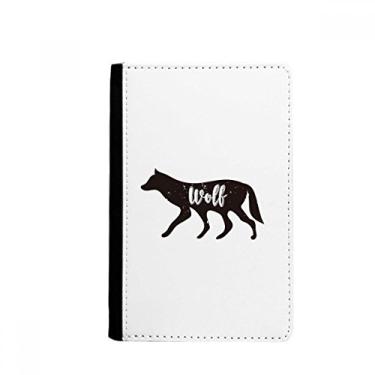 Imagem de Porta-passaporte Wolf preto e branco animal Notecase Burse carteira capa porta-cartão, Multicolor