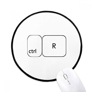 Imagem de DIYthinker Símbolo de teclado ctrl R mouse pad desktop escritório tapete redondo para computador