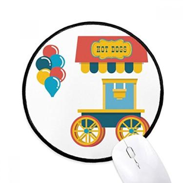 Imagem de Incrível ilustração de parque engraçado cachorro-quente tapete de mouse desktop escritório tapete redondo para computador