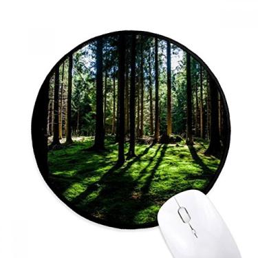 Imagem de Tapete de mouse verde para computador com paisagem de natureza silvicultura e área de trabalho