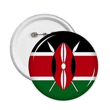 Imagem de Broche de bandeira nacional do Quênia África país alfinetes emblema botão decoração acessório 5 peças
