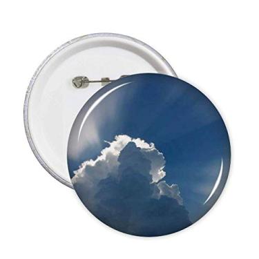 Imagem de Sunshine Branco Escuro Nuvens Alfinetes Emblema Botão Decoração Acessório 5 peças