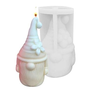 Imagem de vela silicone gnomos 3D, resina feito à mão cera aroma para fabricação velas faça você mesmo artesanato sabão cera abelha chocolate