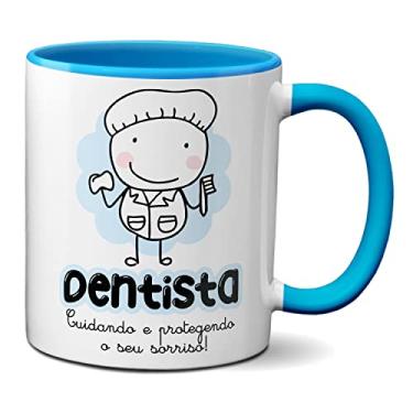 Imagem de Caneca Odontologia Seu Sorriso Protegido e Bem Cuidado! (Azul)