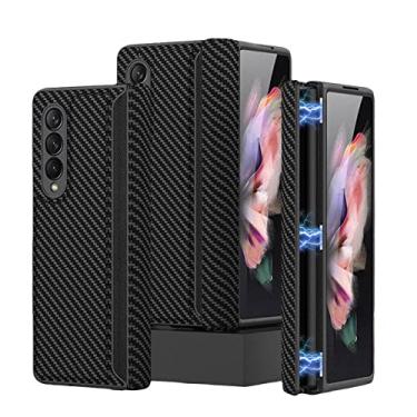 Imagem de Para Samsung Galaxy Z Fold 3/W22 Capa de telefone Magnética PU Couro Hard Shell Business Case de Telefone Masculino, D, China