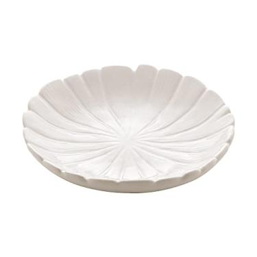 Imagem de FOLHA BANANA LEAF DE CERÂMICA DECORATIVA 16x16x3CM BRANCO