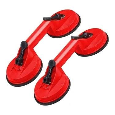 Imagem de Par Ventosa Dupla Super Fixação 80kg P/porcelanatos E Vidros