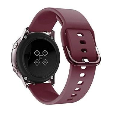 Imagem de Pulseira 20mm Moderna compatível com Samsung Galaxy Watch Active 1 e 2 - Galaxy Watch 3 41mm - Galaxy Watch 42mm - Amazfit GTR 42mm - Amazfit GTS - Amazfit Bip - Marca LTIMPORTS (Vinho)