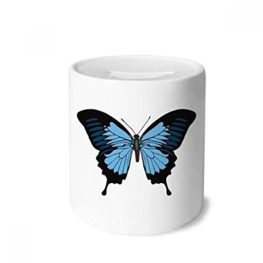 Imagem de DIYthinker Espécime de borboleta em caixa de dinheiro azul escuro porta-moedas porta-moedas presente de cofrinho