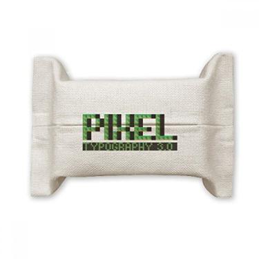 Imagem de Pihel Tipografia de 3,0 pixels, suporte de capa de papel para lenços faciais, saco de linho de algodão