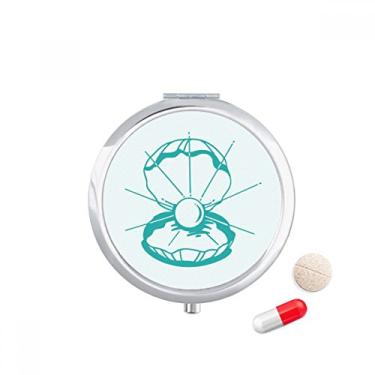 Imagem de Green Scallop Caixa de armazenamento de medicamentos com ilustração Marine Life
