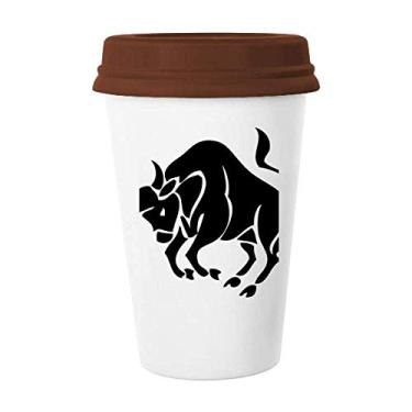 Imagem de Constellation Touro signo do zodíaco Caneca de vidro bebendo cerâmica copo tampa