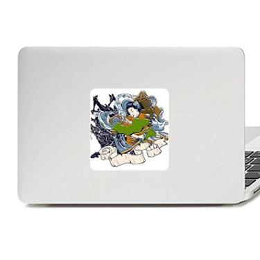 Imagem de Quimono japonês feminino Samurai espada decalque vinil paster laptop decoração PC