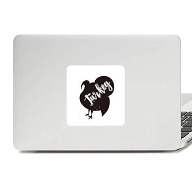 Imagem de Adesivo de peru preto e branco animal decalque vinil paster laptop decoração PC