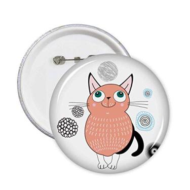 Imagem de Smile Animal Pink Cat Art Deco Presente Fashion Pins Emblema Emblema Acessório Decoração 5 peças