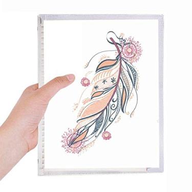 Imagem de Caderno de folhas soltas com flores rosa para agenda recarregável Feather