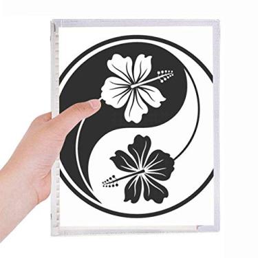Imagem de Caderno Culture Yin-yang com design de flores soltas, agenda recarregável
