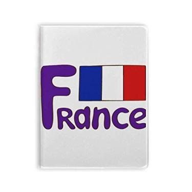 Imagem de Diário de capa macia com estampa azul da bandeira nacional da França
