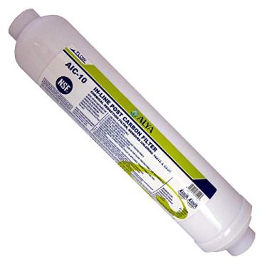 Imagem de LASCO Filtro em linha para máquina de gelo 37-1821 com conexão de compressão de 1/4 polegada, 5 cm x 25 cm, branco