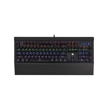 Imagem de Teclado Mecanico HP Gamer USB GK500 Preto - Layout ABNT2 Switch Mecânico Teclas Anti-ghost com Apoio de Pulso Com Iluminação de Led - 9AJ62AA, Grande