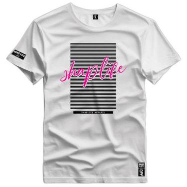 Imagem de Camiseta Estampada Algodão Lines Pink Apparel Shap Life