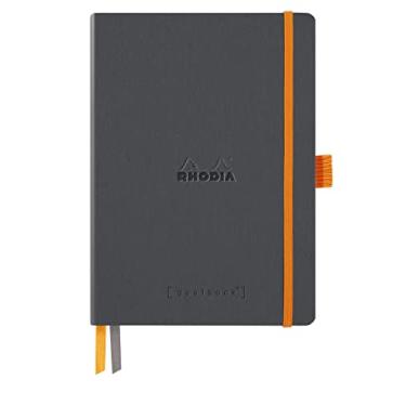 Imagem de RHODIA 117814C – Caderno de Goalbook Flexível de Titânio – A5 – Pontos pontilhados|240 páginas – Papel Clairefontaine 90 g – 2 fitas, fechamento elástico – Capa de imitação de couro