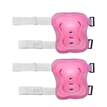 Imagem de Kit Proteção Infantil Bike Patins 6 Peças Oex Kp10 Rosa-Unissex