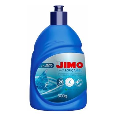 Imagem de JIMO Lava Louca Gel Detergente Concentrado Desengordurante Super Brilho Limpeza Biodegradavel Rende 20 lavagens 500g