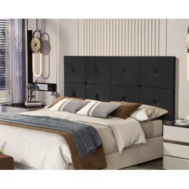 Imagem de Painel de Cama box Botão Queen 1,60 Elegance cor Preto - Comprar Moveis em Casa