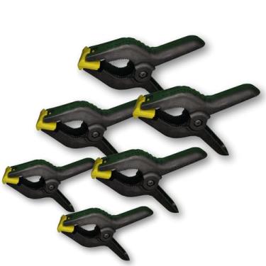 Imagem de Kit 6 Grampo Sargento Multiuso 2" 3" 4" Polegadas Pressão Reforçado Marceneiro Presilha Garra Pinça de Fixação Aperto Rápido Alicate Para Marceneiro Marcenaria