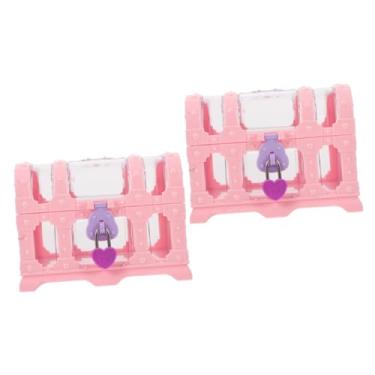Imagem de DOITOOL 2 Peças Caixa Baú De Tesouro Baú De Tesouro De Plástico Mini Baú De Tesouro Baú De Tesouro Pirata Para Crianças Caixa De Tesouro Pirata Display De Rocha Brinquedo Baú De Bloqueio