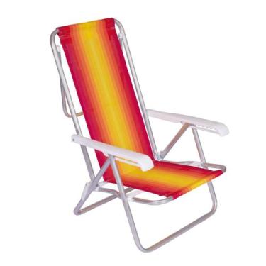 Imagem de Cadeira De Praia Reclinável Alumínio 8 Posições Mor Cores